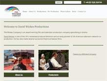 Tablet Screenshot of davidwickesproductions.com